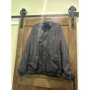 E41 Vintage Forresters Outerwear Full Zip Black Windbreaker  Sz XL USA  *flaws